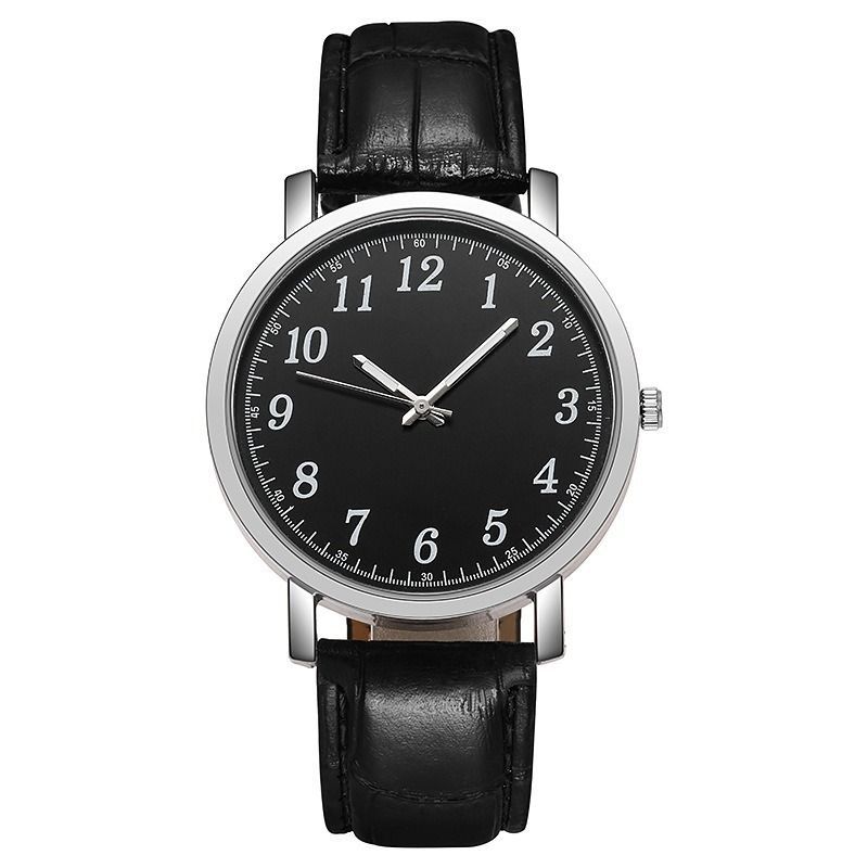 Men's Minimalist Quartz Watch With Digital Markers For Couples_voghion.com
