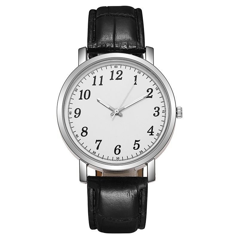 Men's Minimalist Quartz Watch With Digital Markers For Couples_voghion.com