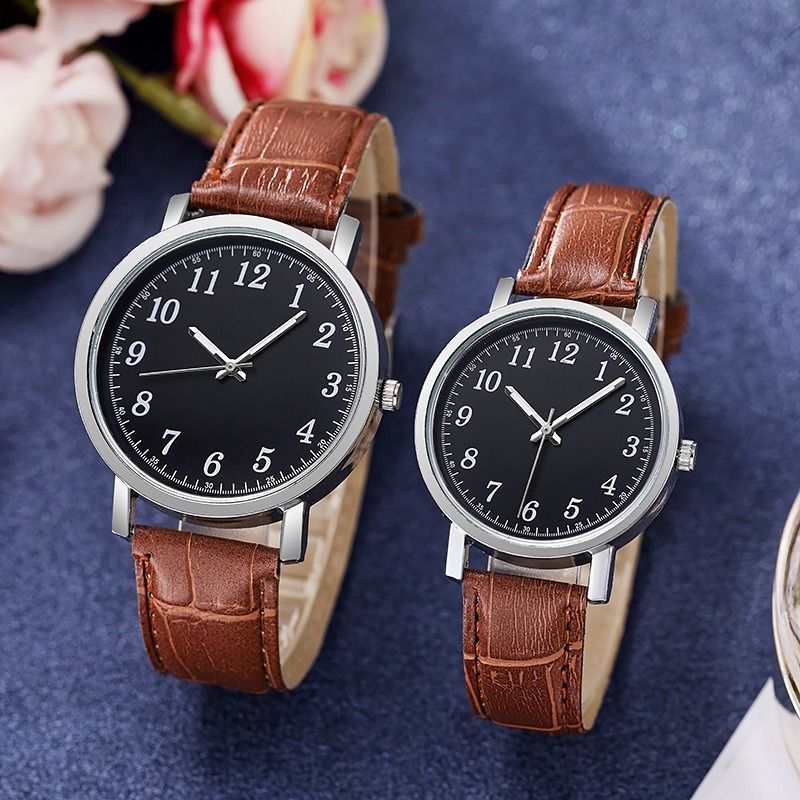 Men's Minimalist Quartz Watch With Digital Markers For Couples_voghion.com