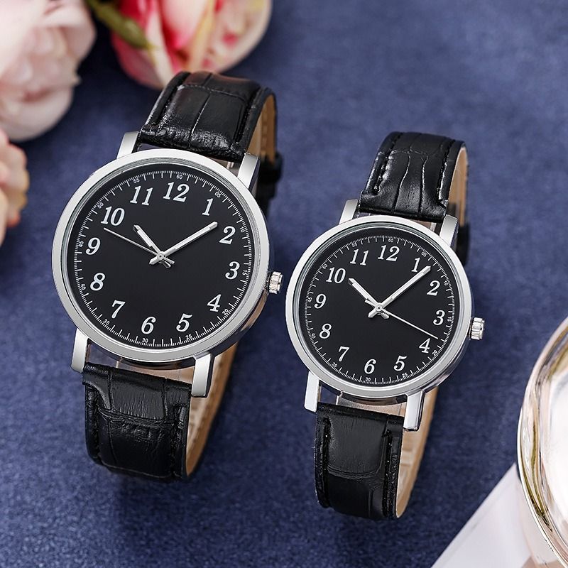 Men's Minimalist Quartz Watch With Digital Markers For Couples_voghion.com
