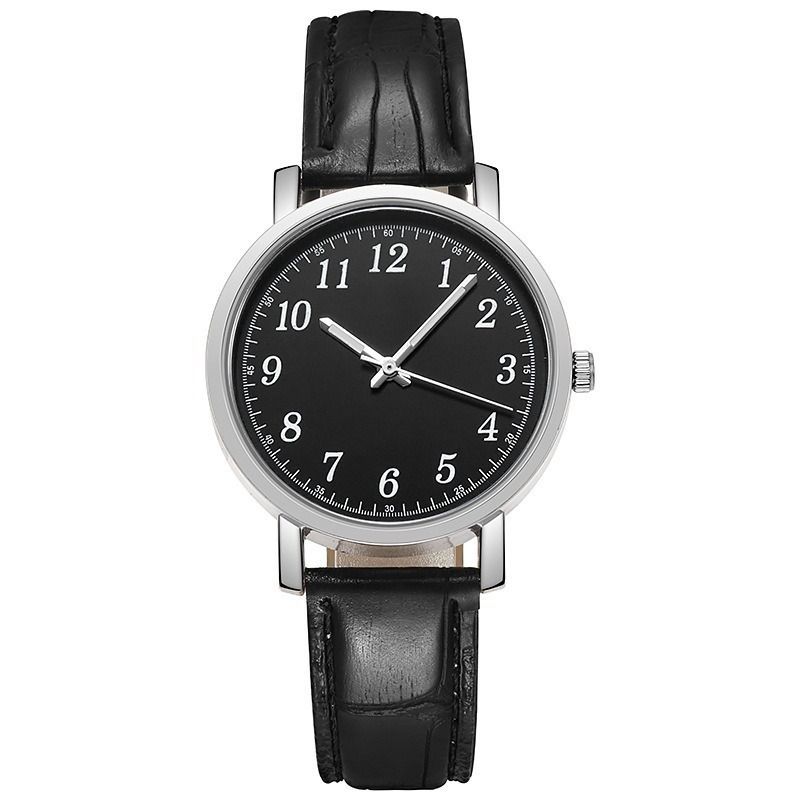 Men's Minimalist Quartz Watch With Digital Markers For Couples_voghion.com