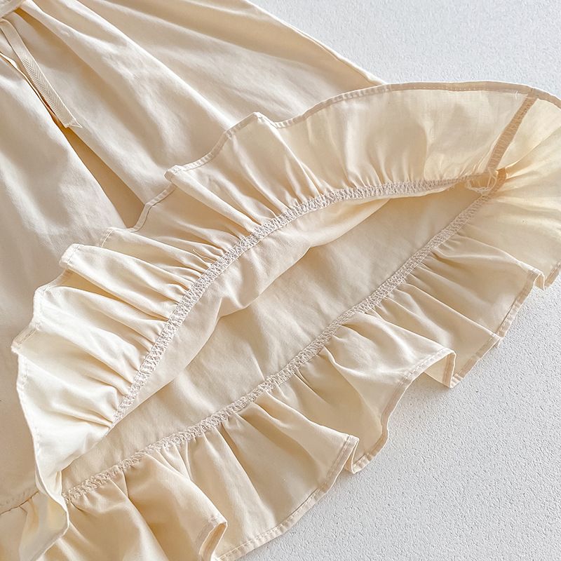 Sommerkleid Und Strampler Für Baby Mädchen In Einfarbigem Design_voghion.com