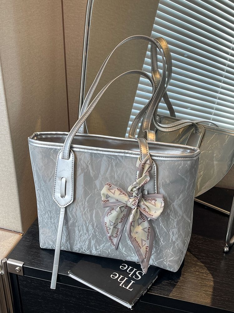 Women's Tote Large Capacity Summer Leisure 2024 New Work Shoulder Bag, College Student Class Commuter Bag_voghion.com