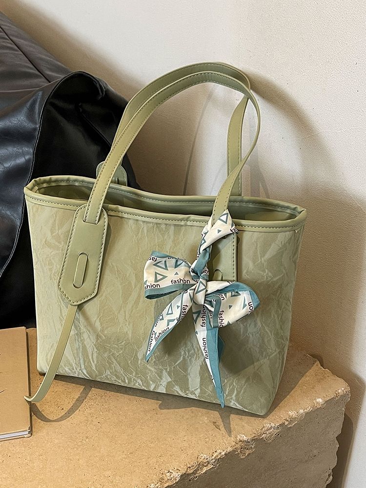 Women's Tote Large Capacity Summer Leisure 2024 New Work Shoulder Bag, College Student Class Commuter Bag_voghion.com