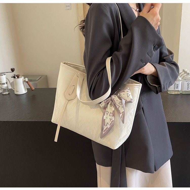 Women's Tote Large Capacity Summer Leisure 2024 New Work Shoulder Bag, College Student Class Commuter Bag_voghion.com