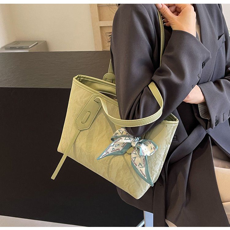 Women's Tote Large Capacity Summer Leisure 2024 New Work Shoulder Bag, College Student Class Commuter Bag_voghion.com