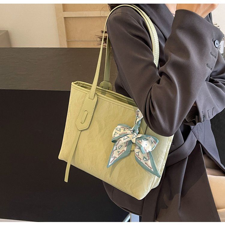 Women's Tote Large Capacity Summer Leisure 2024 New Work Shoulder Bag, College Student Class Commuter Bag_voghion.com