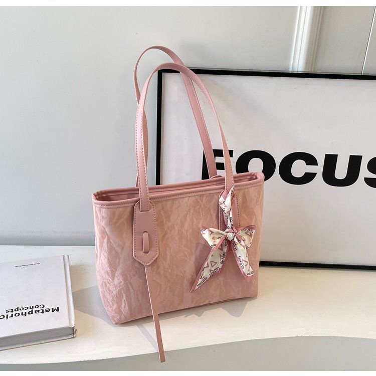 Women's Tote Large Capacity Summer Leisure 2024 New Work Shoulder Bag, College Student Class Commuter Bag_voghion.com