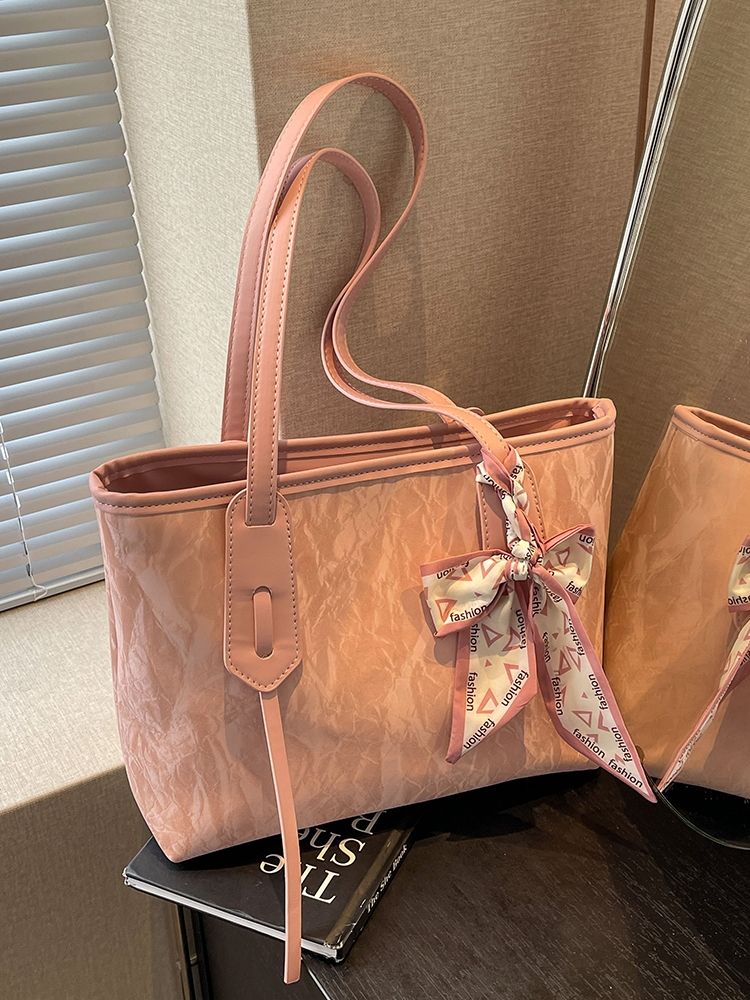 Women's Tote Large Capacity Summer Leisure 2024 New Work Shoulder Bag, College Student Class Commuter Bag_voghion.com