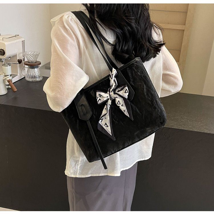 Women's Tote Large Capacity Summer Leisure 2024 New Work Shoulder Bag, College Student Class Commuter Bag_voghion.com