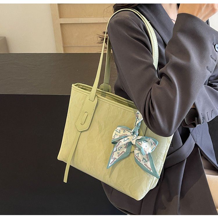 Women's Tote Large Capacity Summer Leisure 2024 New Work Shoulder Bag, College Student Class Commuter Bag_voghion.com