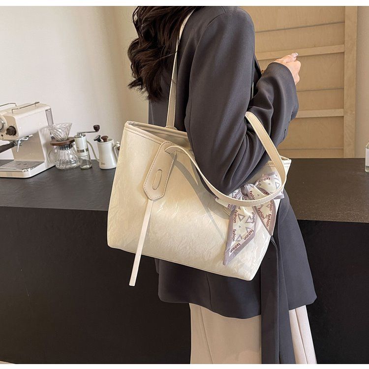Women's Tote Large Capacity Summer Leisure 2024 New Work Shoulder Bag, College Student Class Commuter Bag_voghion.com