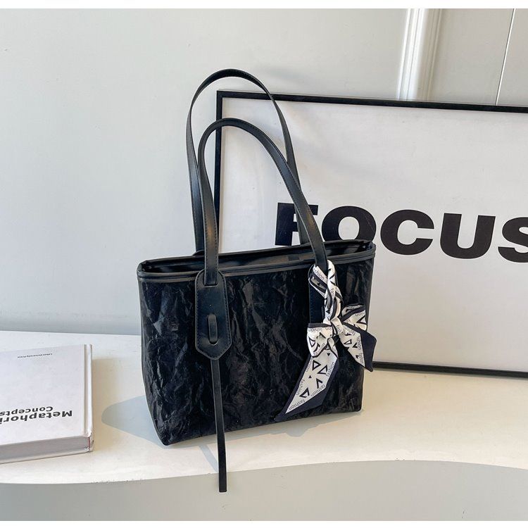 Women's Tote Large Capacity Summer Leisure 2024 New Work Shoulder Bag, College Student Class Commuter Bag_voghion.com