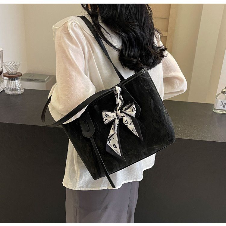 Women's Tote Large Capacity Summer Leisure 2024 New Work Shoulder Bag, College Student Class Commuter Bag_voghion.com
