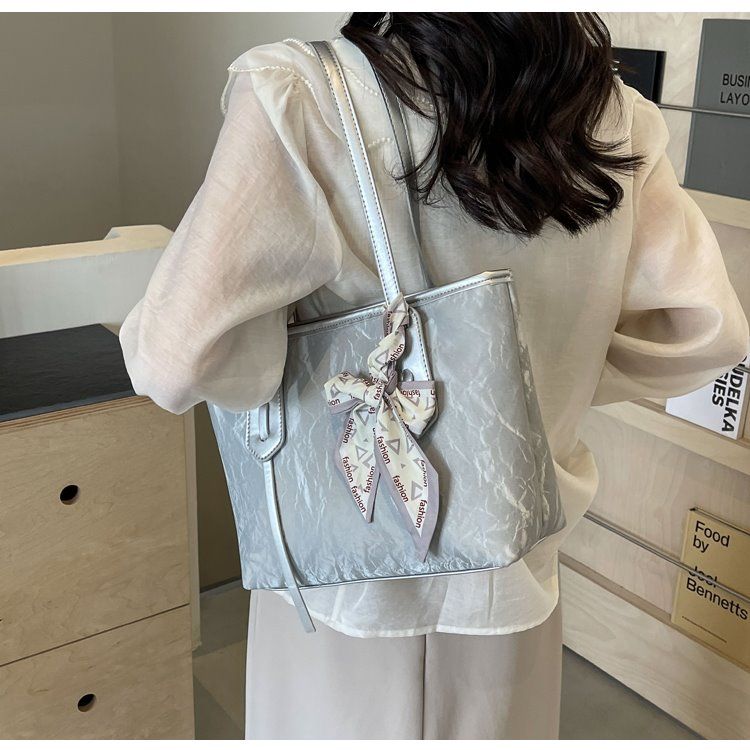 Women's Tote Large Capacity Summer Leisure 2024 New Work Shoulder Bag, College Student Class Commuter Bag_voghion.com
