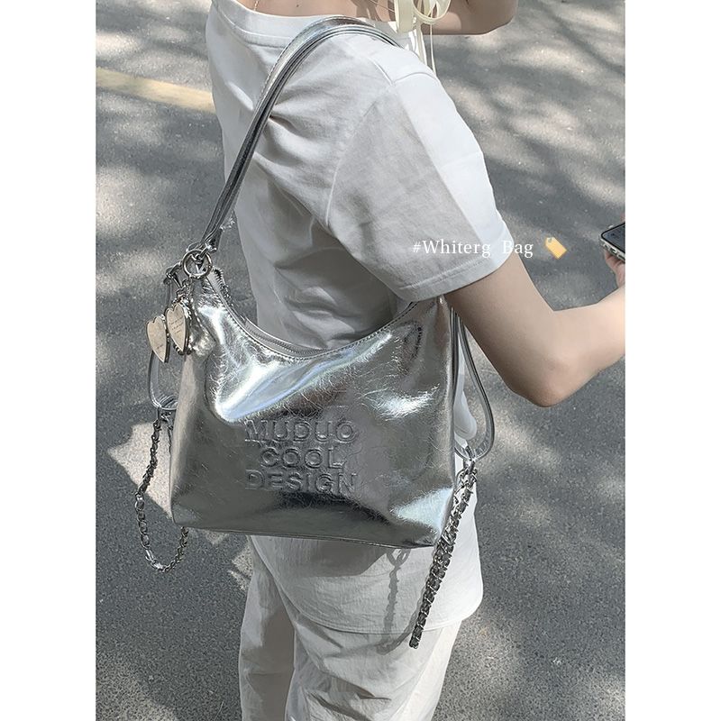 Studentin, Freizeit, Damen, 2024, neue trendige Sommerbrief-Einkaufstasche, tragbarer Rucksack mit großer Kapazität_voghion.com