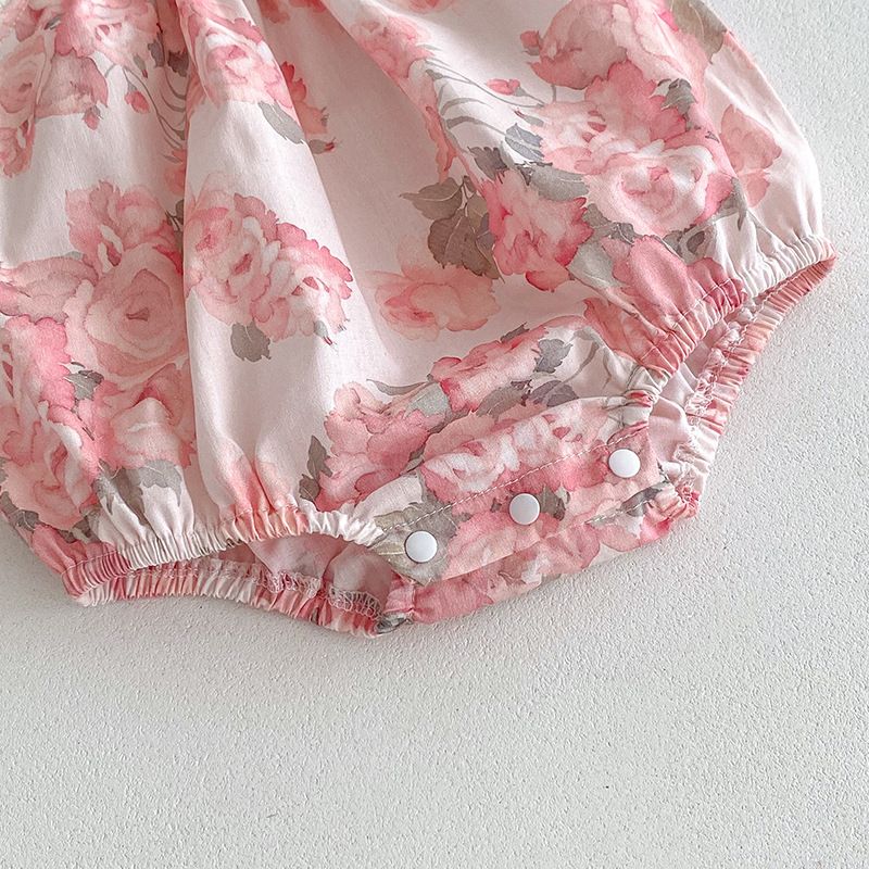 Blumen Flutter Strampler Für Baby Mädchen Sommer Freizeitkleid_voghion.com