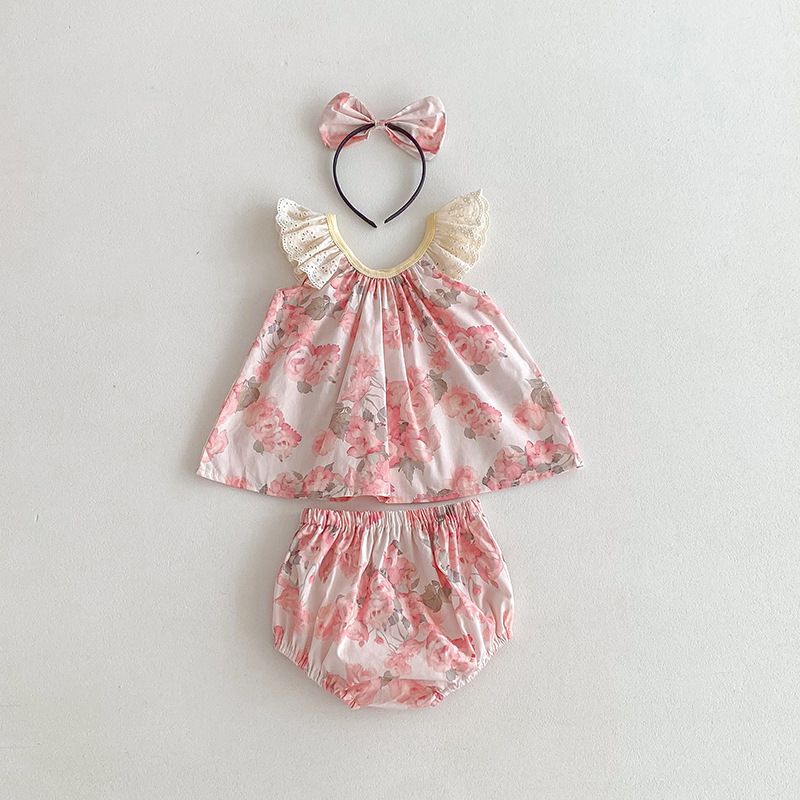 Blumen Flutter Strampler Für Baby Mädchen Sommer Freizeitkleid_voghion.com