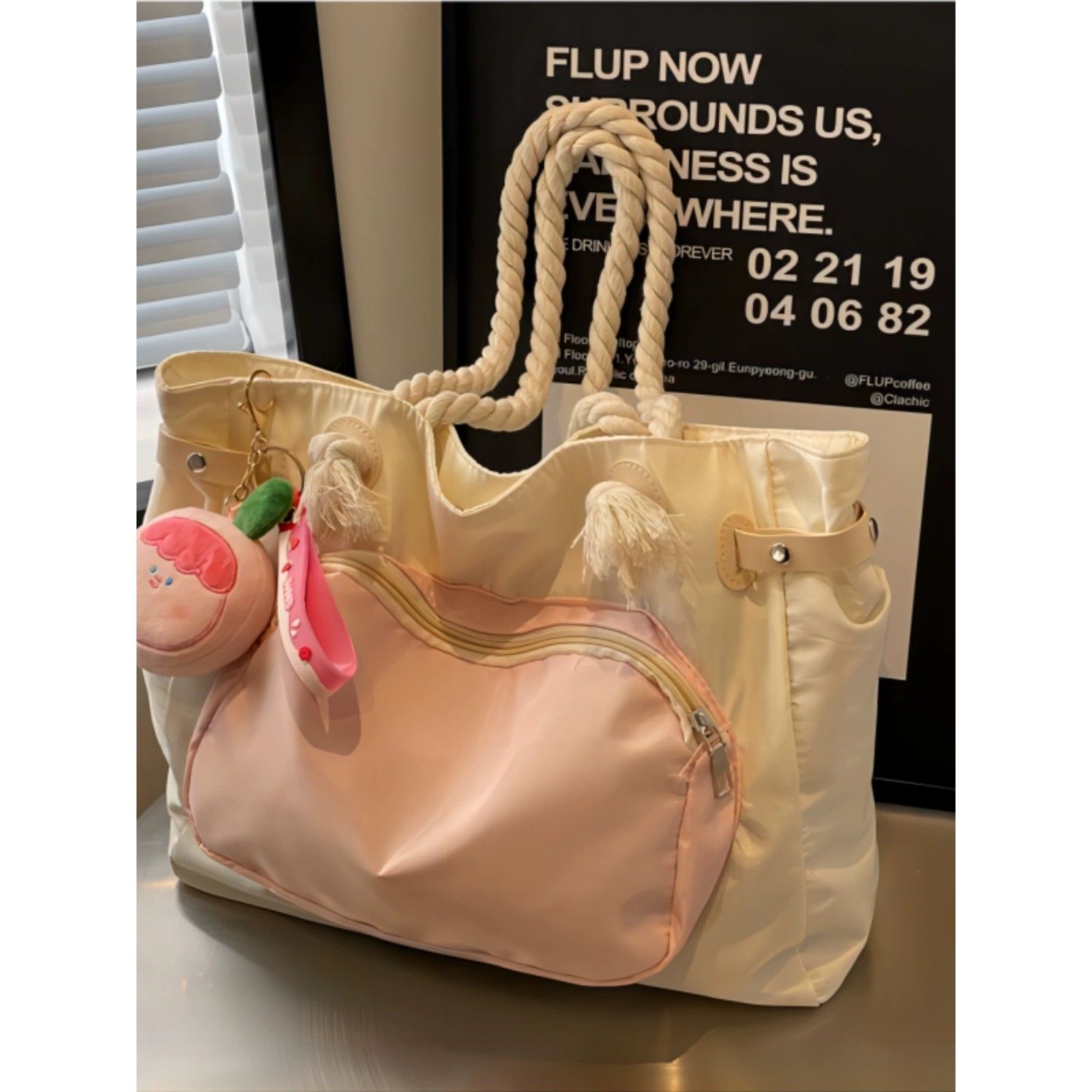 Große Canvas Tragetasche Pink Für Damen Für Uni Und Freizeit_voghion.com