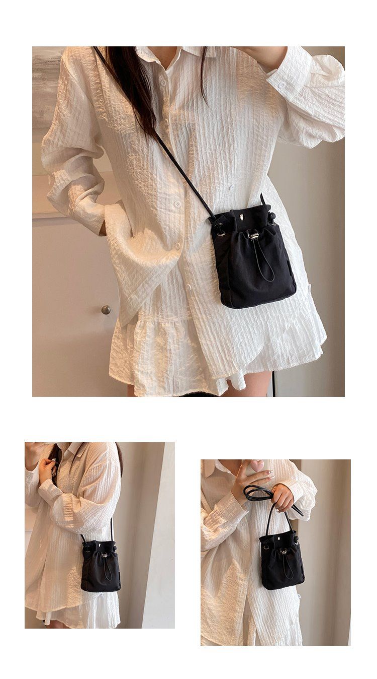 Sac à bandoulière pour femme, sac à bandoulière Oxford à la mode, mini sac de marche pour téléphone, sac en tissu, été 2024_voghion.com