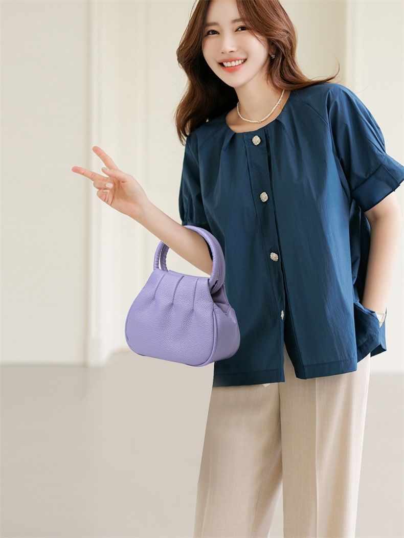 Runde Damen Handtasche Mini Freizeittasche Für Den Sommer_voghion.com