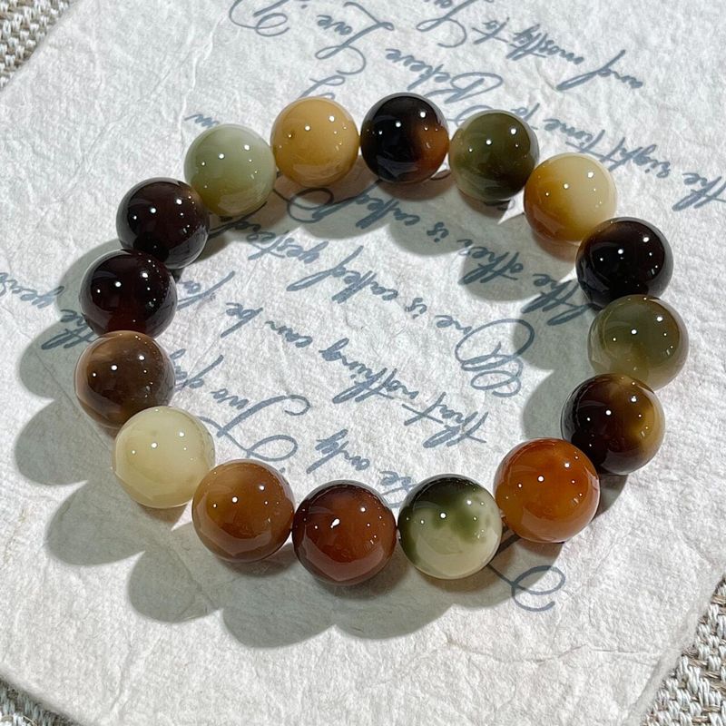 Genuine Gradient Tiger Skin Pine Flower Egg Bracelet Student Edition, Soft And Flexible Finger Play, Buddhist Beads For_voghion.com