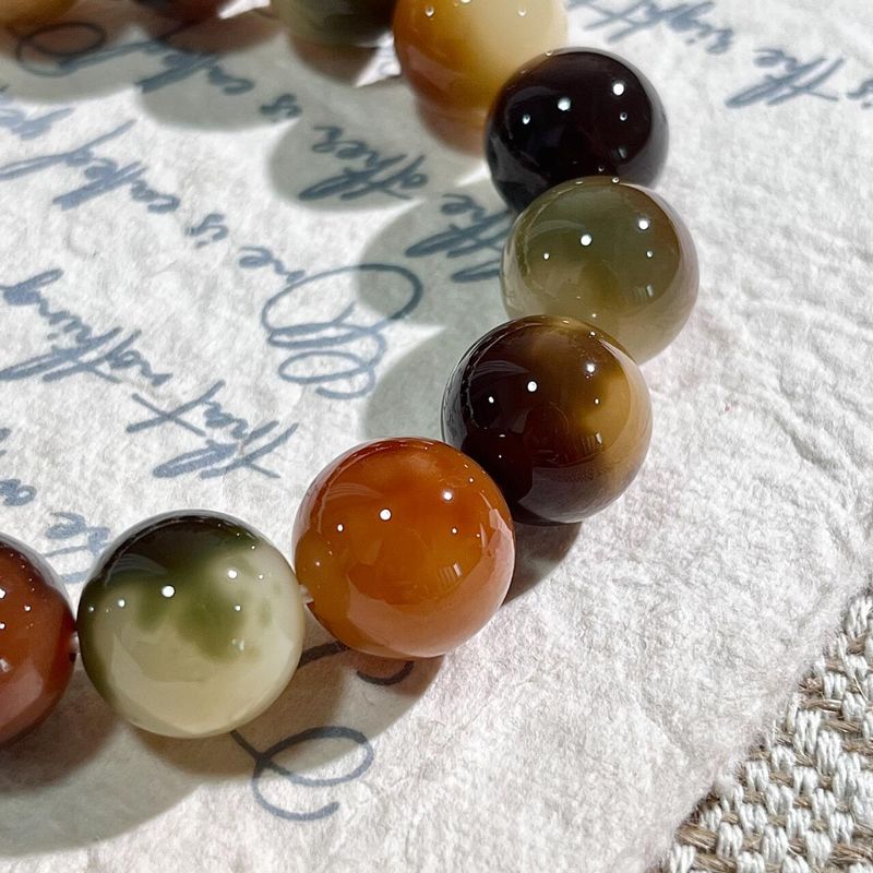 Genuine Gradient Tiger Skin Pine Flower Egg Bracelet Student Edition, Soft And Flexible Finger Play, Buddhist Beads For_voghion.com