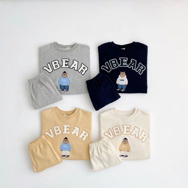 Kinder Sportanzug Mit Sweatshirt Und Hose Für Den Frühling_voghion.com