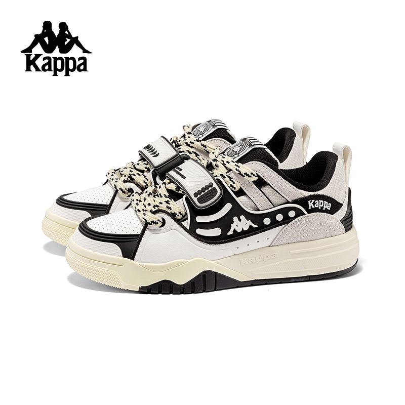 Kappa卡帕背靠背运动板鞋女款2025新款复古增高鞋中帮休闲鞋男款