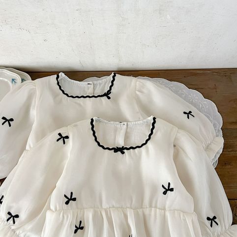 Vestido de princesa em tule para bebé menina roupa outono_voghion.com