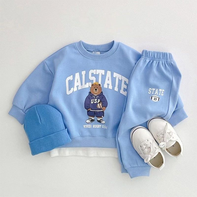 Kinder Sportanzug Mit Sweatshirt Und Hose Für Den Frühling_voghion.com