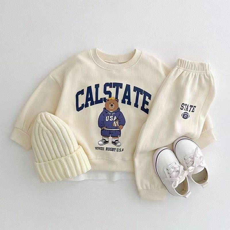 Kinder Sportanzug Mit Sweatshirt Und Hose Für Den Frühling_voghion.com