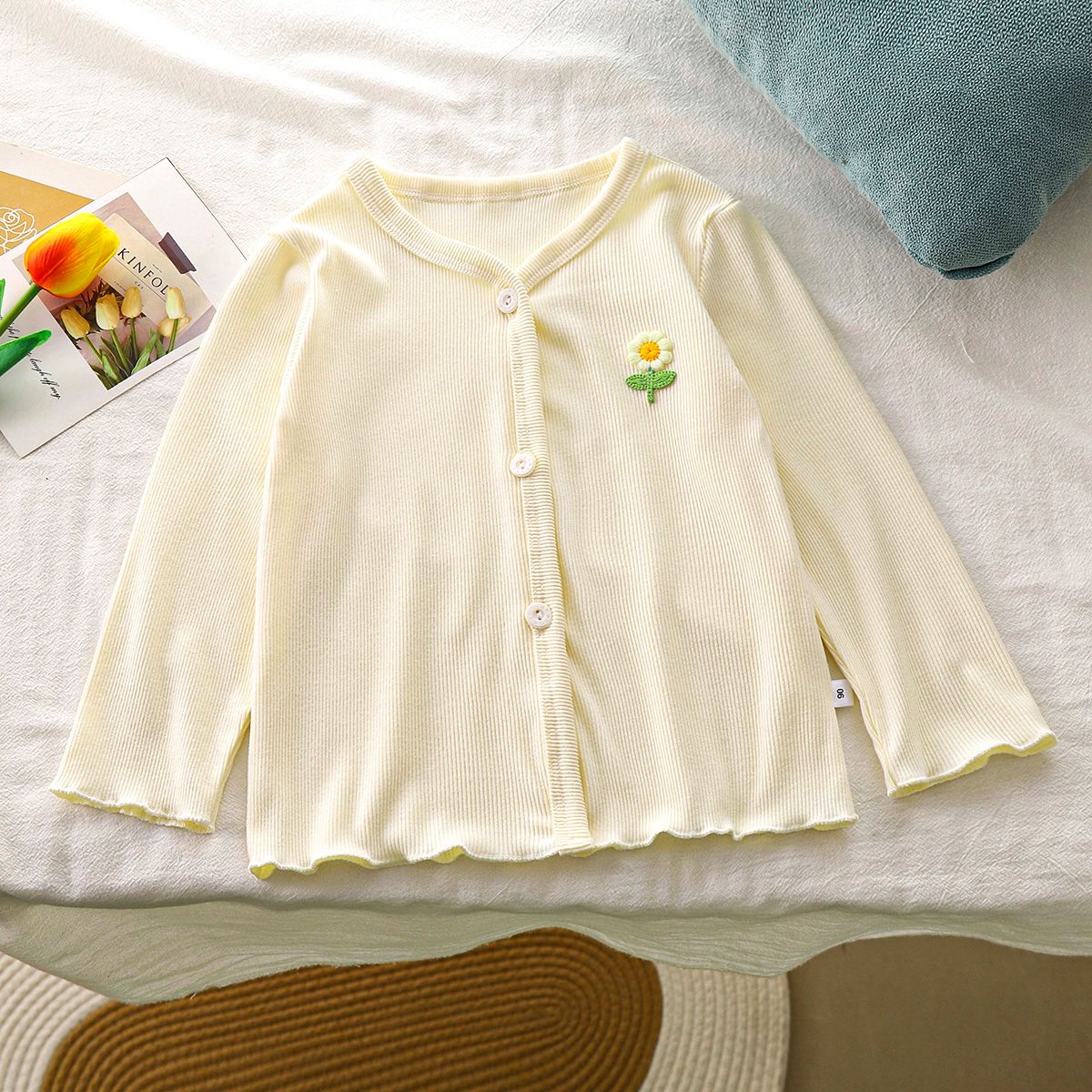 2024秋新款女童开衫甜美清新女童外套针织开衫