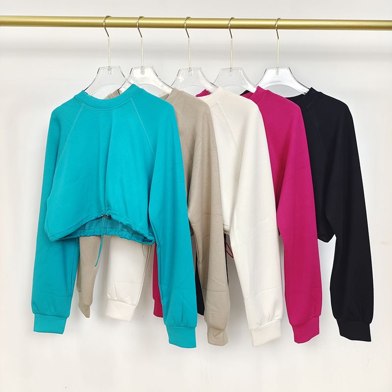Lauf- und Radsportbekleidung mit Kordelzug, beliebtes Herbst- und Wintersport-Sweatshirt für Damen, lässiger Pullover_voghion.com