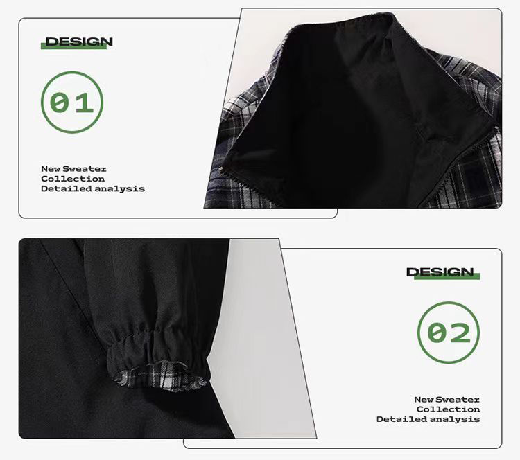 GENIOLAMODE giacca a quadri double face con revers per uomo e donna, coppia autunnale_voghion.com