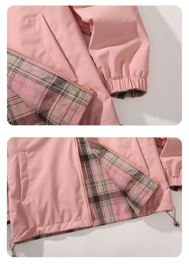 GENIOLAMODE giacca a quadri double face con revers per uomo e donna, coppia autunnale_voghion.com