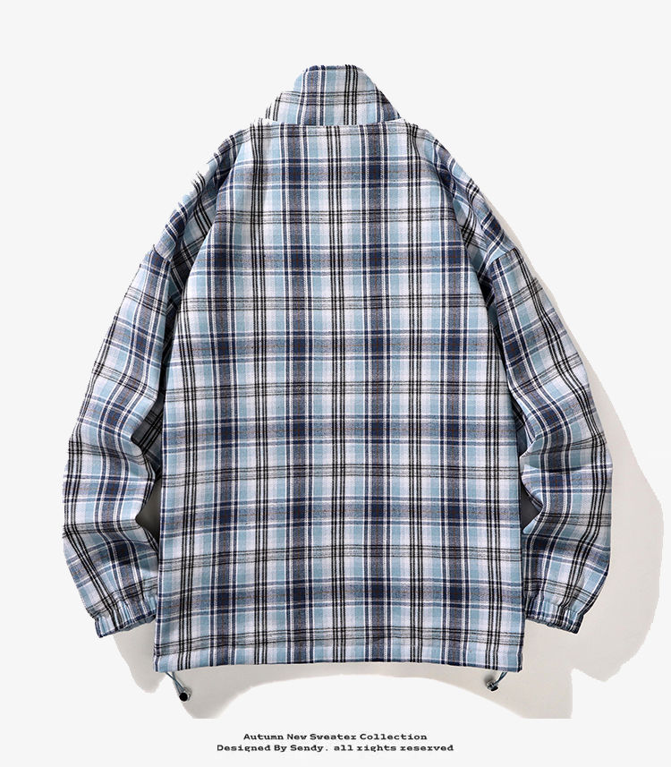 GENIOLAMODE giacca a quadri double face con revers per uomo e donna, coppia autunnale_voghion.com