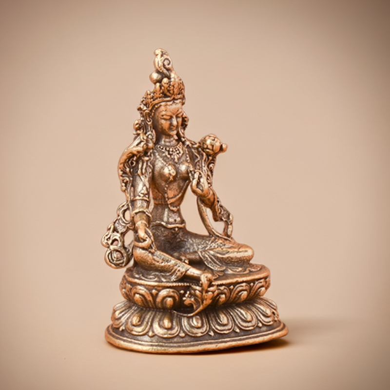 Green Tara Brass Statue