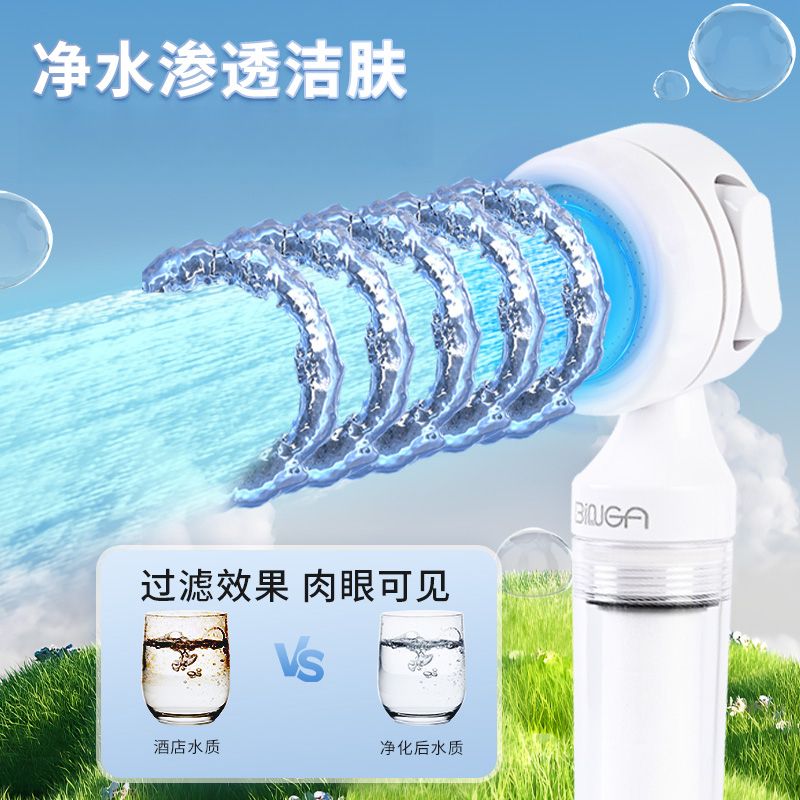 BINGA旅行花洒净水过滤器小巧迷你便携手持淋浴喷头差旅必备通用 图片 3