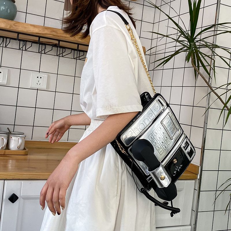 Borsa a tracolla creativa a forma di telefono per donna quirky_voghion.com