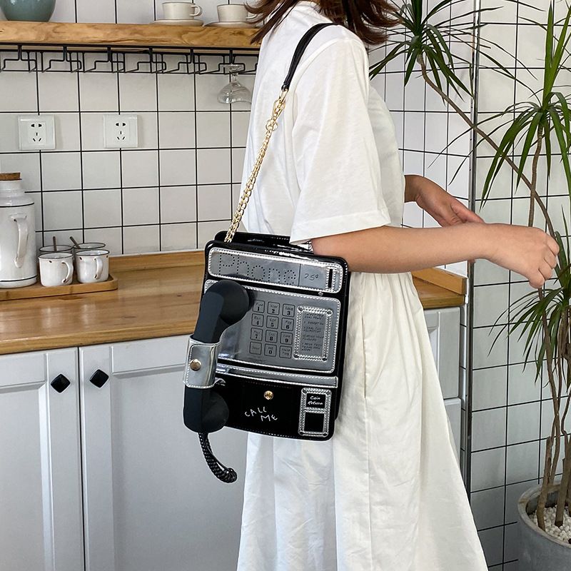 Borsa a tracolla creativa a forma di telefono per donna quirky_voghion.com