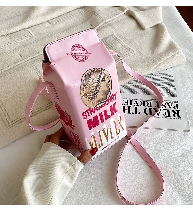 Cute Strawberry Chocolate Milk Cookie Crossbody Bag For Women_voghion.com