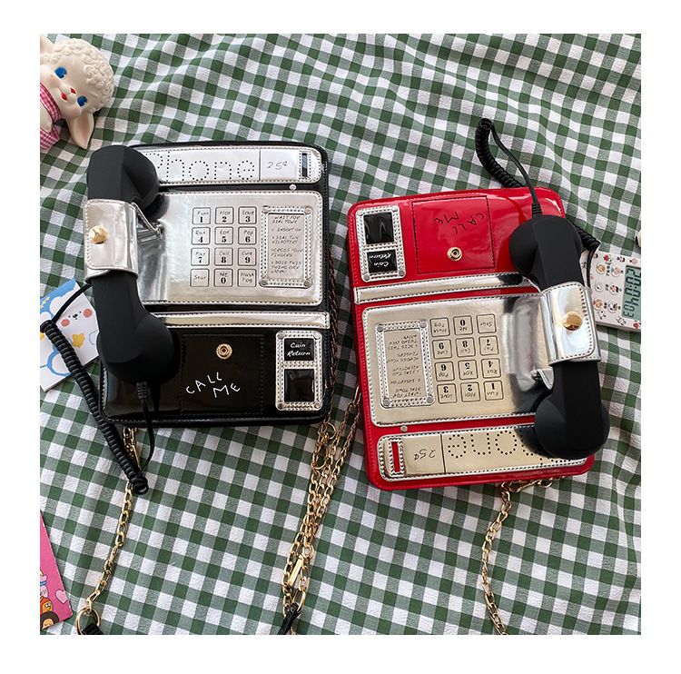 Borsa a tracolla creativa a forma di telefono per donna quirky_voghion.com