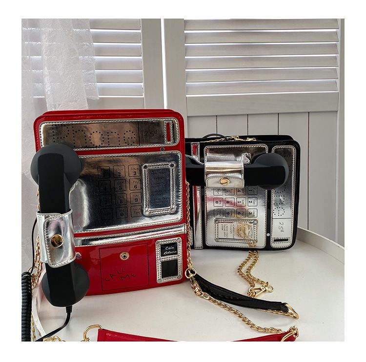 Borsa a tracolla creativa a forma di telefono per donna quirky_voghion.com