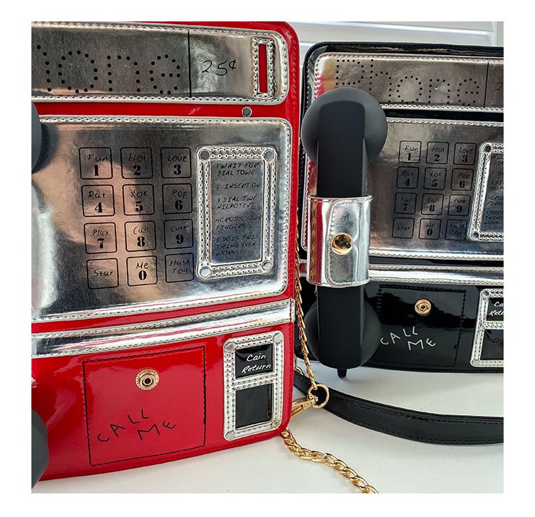Borsa a tracolla creativa a forma di telefono per donna quirky_voghion.com