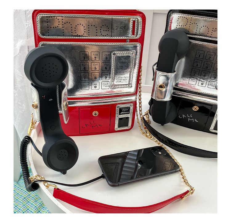 Borsa a tracolla creativa a forma di telefono per donna quirky_voghion.com