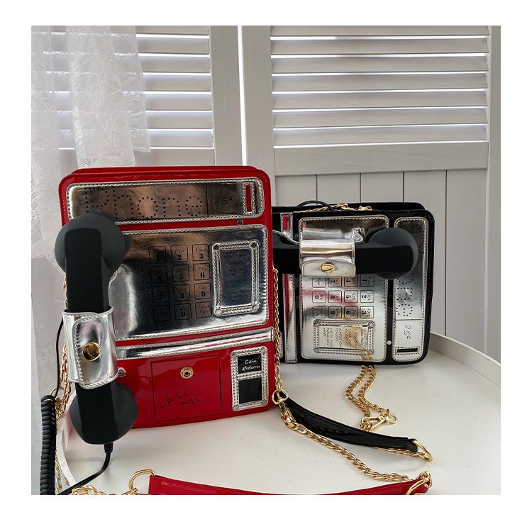 Borsa a tracolla creativa a forma di telefono per donna quirky_voghion.com