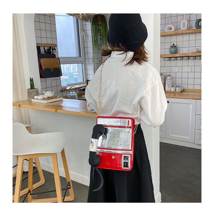 Borsa a tracolla creativa a forma di telefono per donna quirky_voghion.com