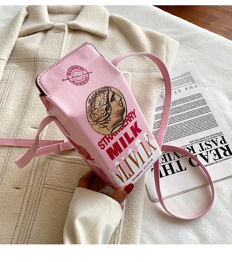 Cute Strawberry Chocolate Milk Cookie Crossbody Bag For Women_voghion.com