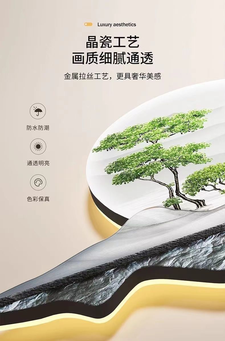 三清祖师爷画像挂画新中式中堂背景墙装饰画道家观神像供奉壁画灯 4
